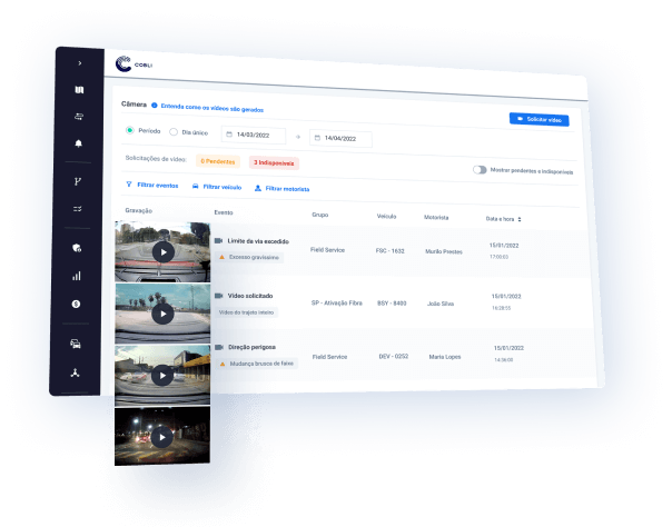 Pilhas de caixas com os dispositivos OBD